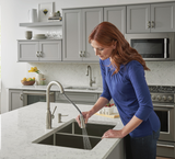 Moen Noell Single-Handle Pull-Down Kitchen Faucet with Reflex, Power Clean & Soap Dispenser – Mediterranean Bronze