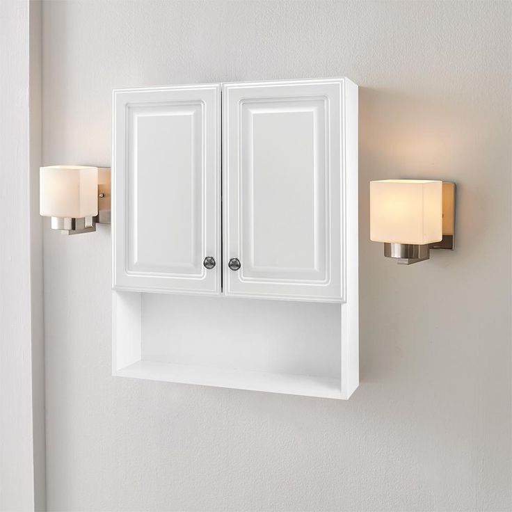 23-1/8 in. W x 27-7/8 in. H Framed Surface-Mount Bathroom Medicine Cabinet in White