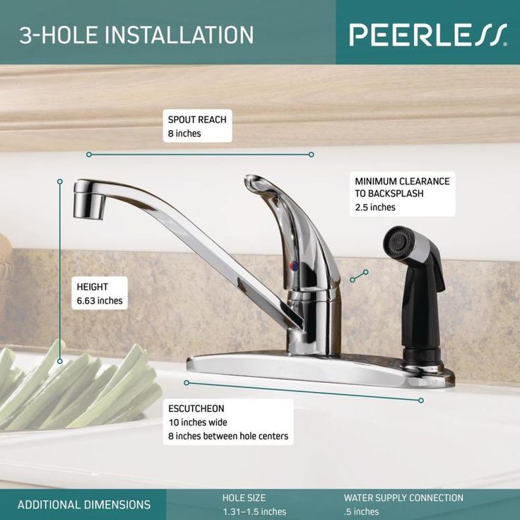 Peerless Core Chrome 1-Handle Deck-Mount Low-Arc Handle Kitchen Faucet