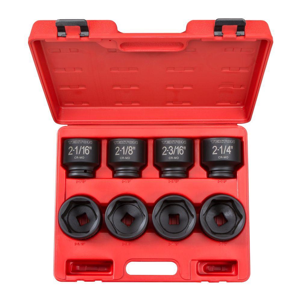 3/4 in. Drive 2-1/16 - 2-1/2 in. 6-Point Shallow Impact Socket Set - Super Arbor