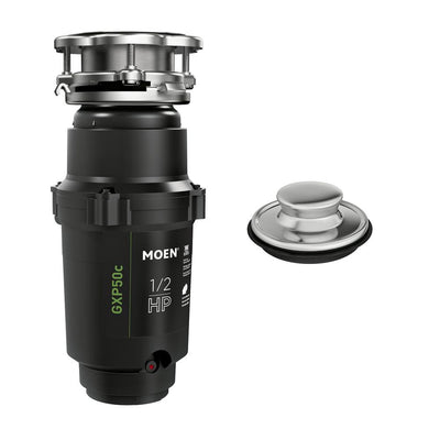 MOEN Prep Series 1/2 HP Continuous Feed Garbage Disposal including Stainless Drain Stopper - Super Arbor