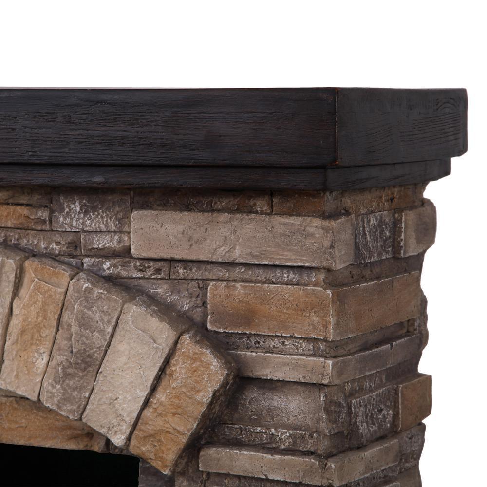 36 in. Freestanding Electric Fireplace in Tan - Super Arbor