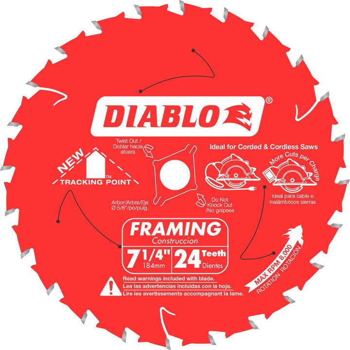 7-1/4 in. 24-Tooth Carbide Framing Circular Saw Blade Value Pack (2-Pack) - Super Arbor