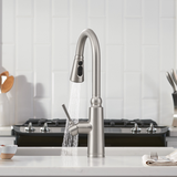 Moen Coretta Single-Handle Pull-Down Sprayer Kitchen Faucet with Reflex and Power Boost, Spot Resist Stainless