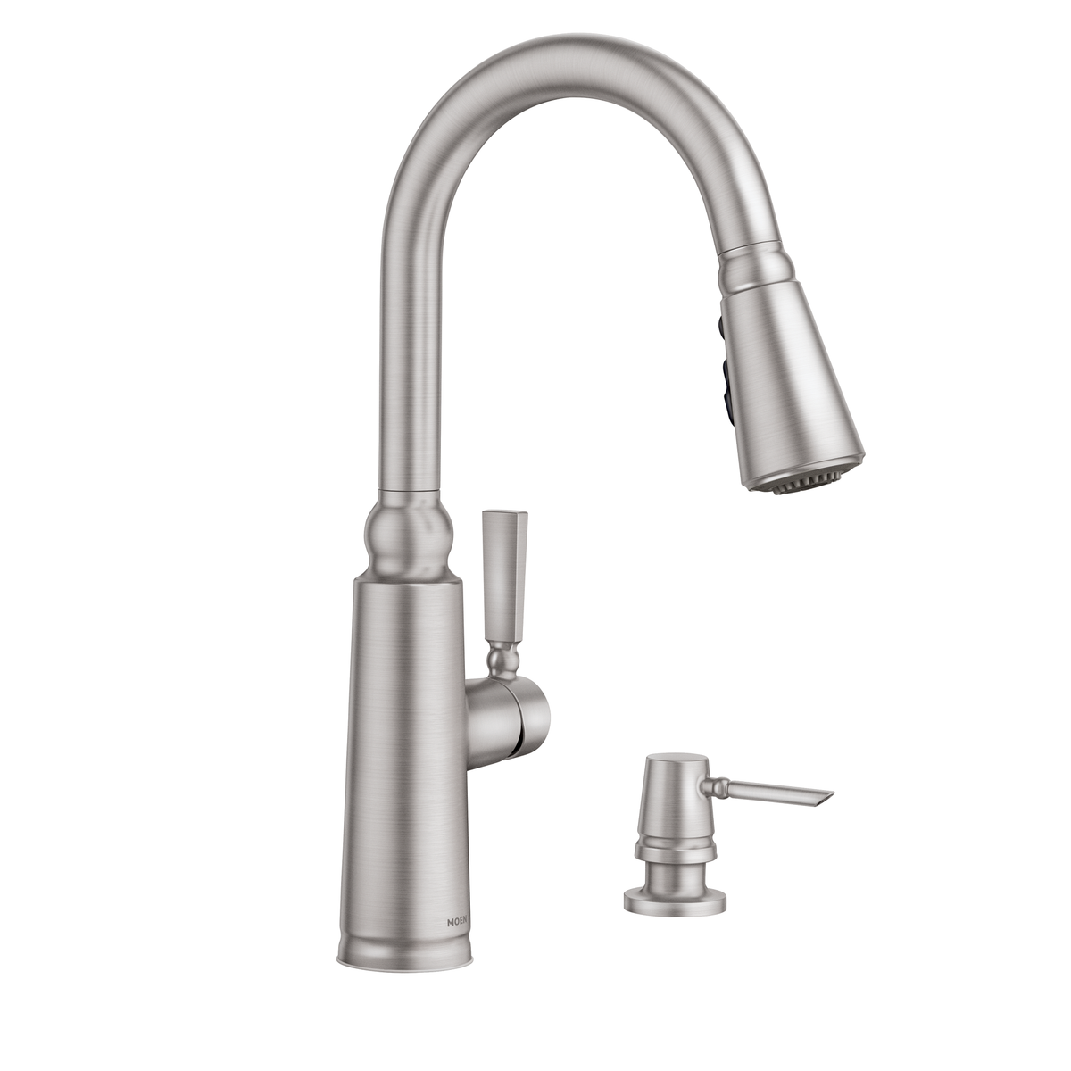 Moen Coretta Single-Handle Pull-Down Sprayer Kitchen Faucet with Reflex and Power Boost, Mediterranean Bronze
