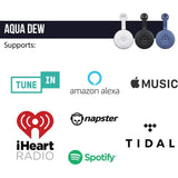 Aqua Dew - The World's First Splashproof Alexa Shower Speaker - Wi-Fi and Bluetooth-Enabled Smart Speaker in White - Super Arbor
