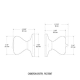 Cameron Satin Nickel Keyed Entry Door Knob featuring SmartKey Security - Super Arbor