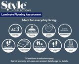 Style Selections Tavern Oak 7.59-in W x 4.23-ft L Embossed Wood Plank Laminate Flooring