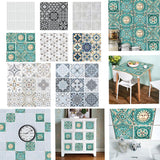 Goory 10 Pcs Moroccan Style Tile Sticker Backsplash Peel & Stick Kitchen Tile Decal, 8x8 Inches.