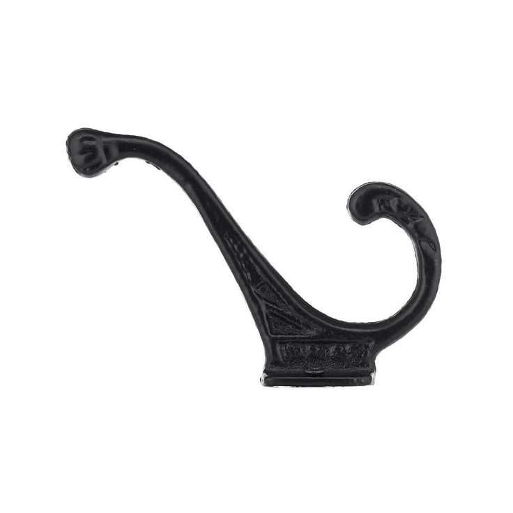 4-21/32 in. (118 mm) Matte Black Decorative Hook