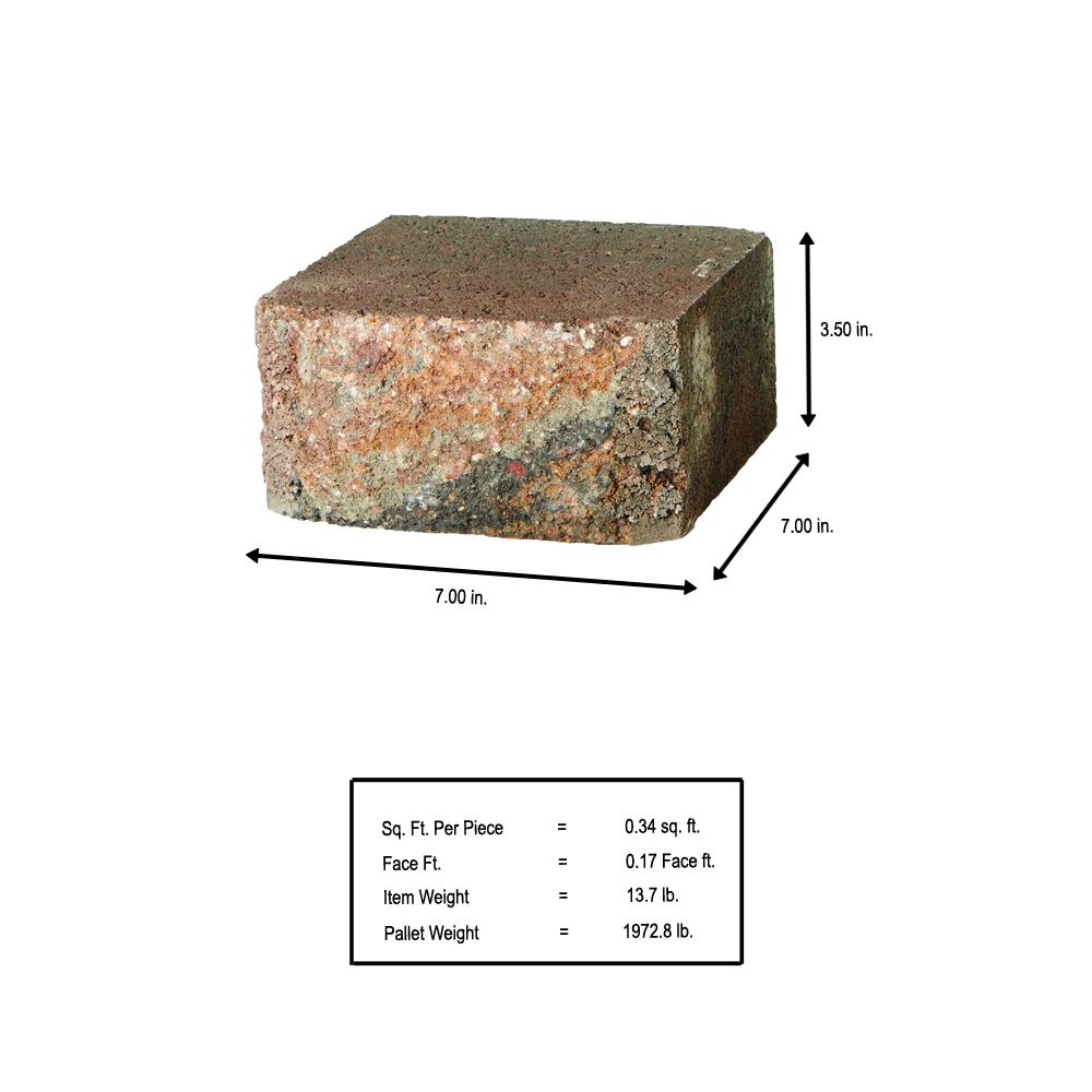 Pavestone SplitRock Medium 3.5 in. x 7 in. x 7 in. Winter Blend Concrete Garden Wall Block (144 Pcs. / 24.5 Face ft. / Pallet) - Super Arbor