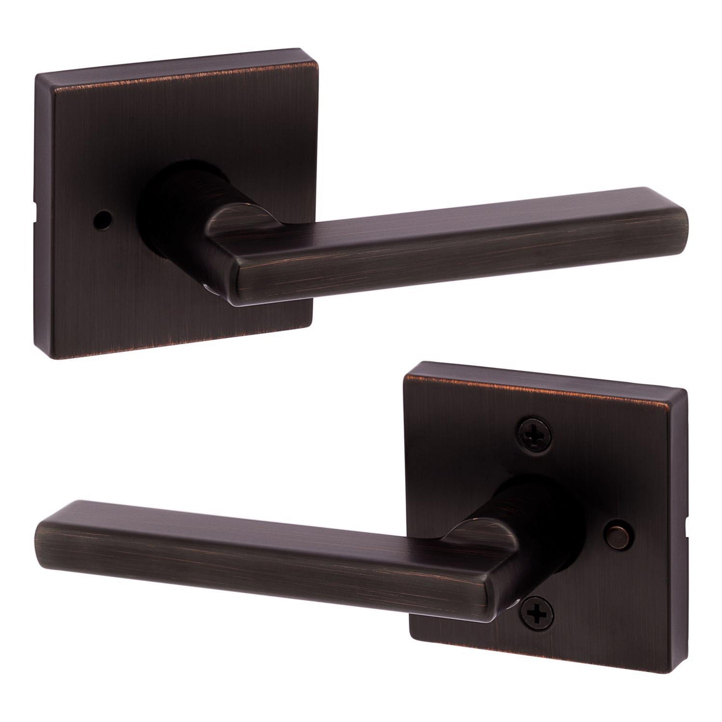 Kwikset Halifax Venetian Bronze Privacy Lever, Right or Left Handed
