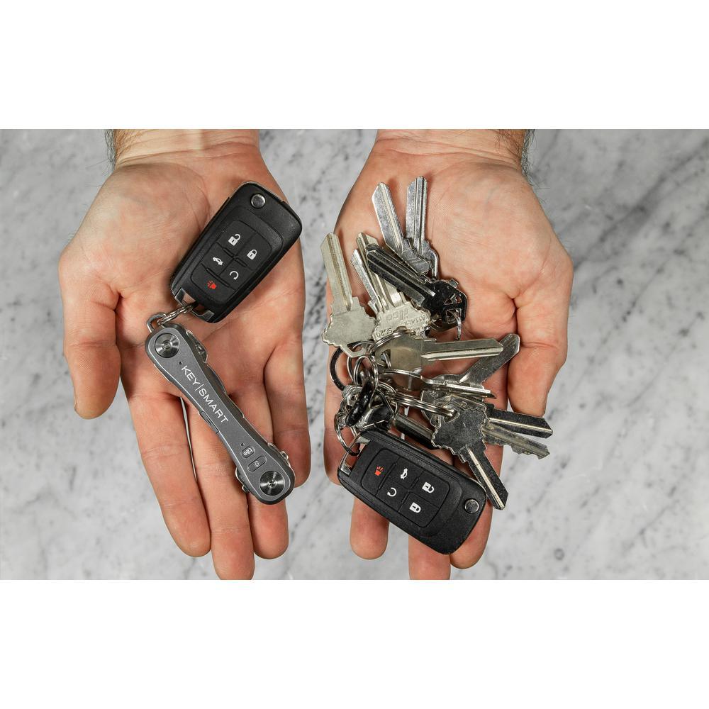 Pro Compact Multiple Key Holder with Tile Smart Location in Slate - Super Arbor