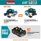 18-Volt X2 LXT Lithium-Ion (36-Volt) Brushless Cordless Rear Handle 7-1/4 in. Circular Saw w/BONUS 5.0Ah Battery 2 Pack - Super Arbor