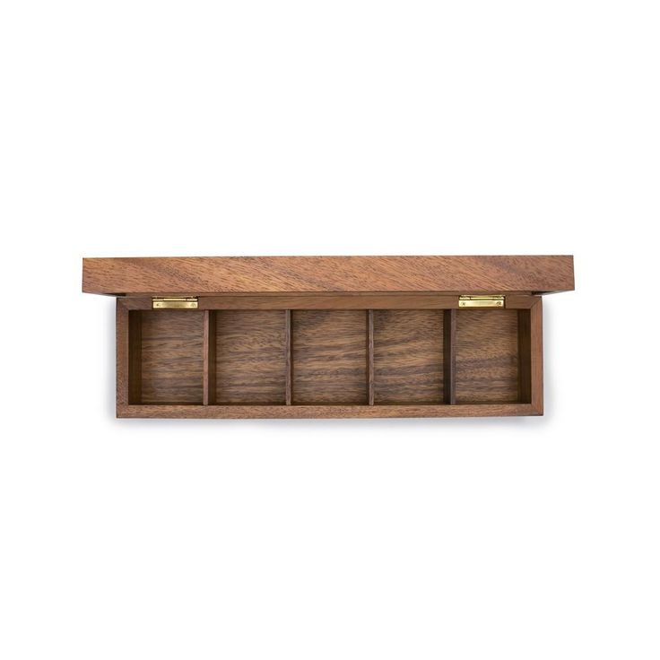 Townhouse 5-Compartment Wood Tea Box