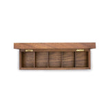 Townhouse 5-Compartment Wood Tea Box