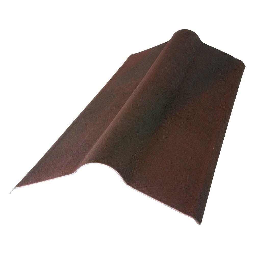 2-23/24 ft. x 19.5 in. Siena Brown Composite Asphalt Roof Panel Standard Ridge Cap - Super Arbor