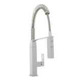 Eurocube Single-Handle Pull-Down Sprayer Kitchen Faucet in StarLight Chrome - Super Arbor