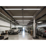 Commercial Electric 4 ft. Vapor Tight 4500 Lumens Gray Integrated LED Wraparound Light 3000K 4000K 5000K Wet Rated 120-277v