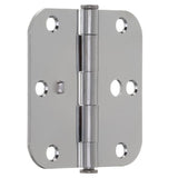 3-1/2 in. Chrome 5/8 in. Radius Security Door Hinges Value Pack (3-Pack)