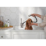 Mistos Single-Handle Pull-Out Laundry Utility Faucet in Vibrant Stainless - Super Arbor