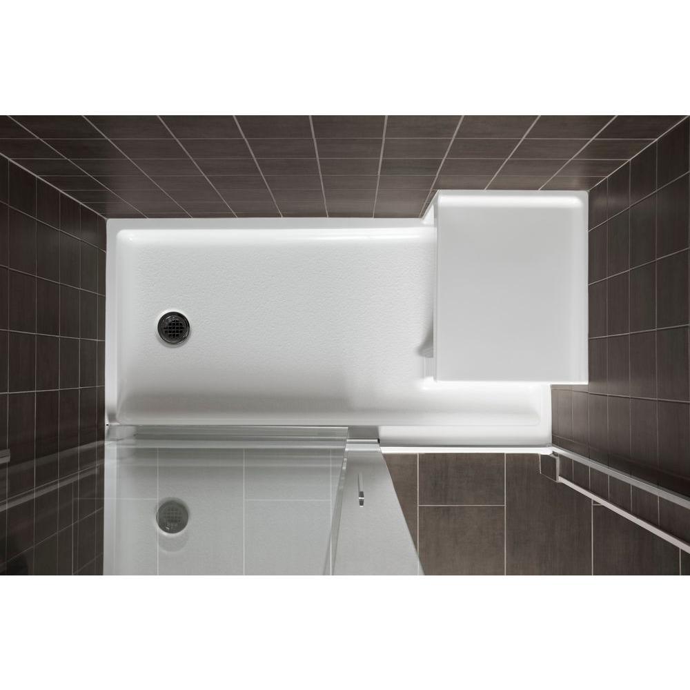 Tresham 60 in. x 32 in. Single Threshold Shower Base with Left-Hand Drain in White - Super Arbor