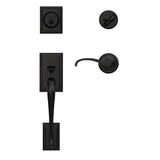 Custom Addison Matte Black Single Cylinder Door Handleset with Whitney Door Lever - Super Arbor
