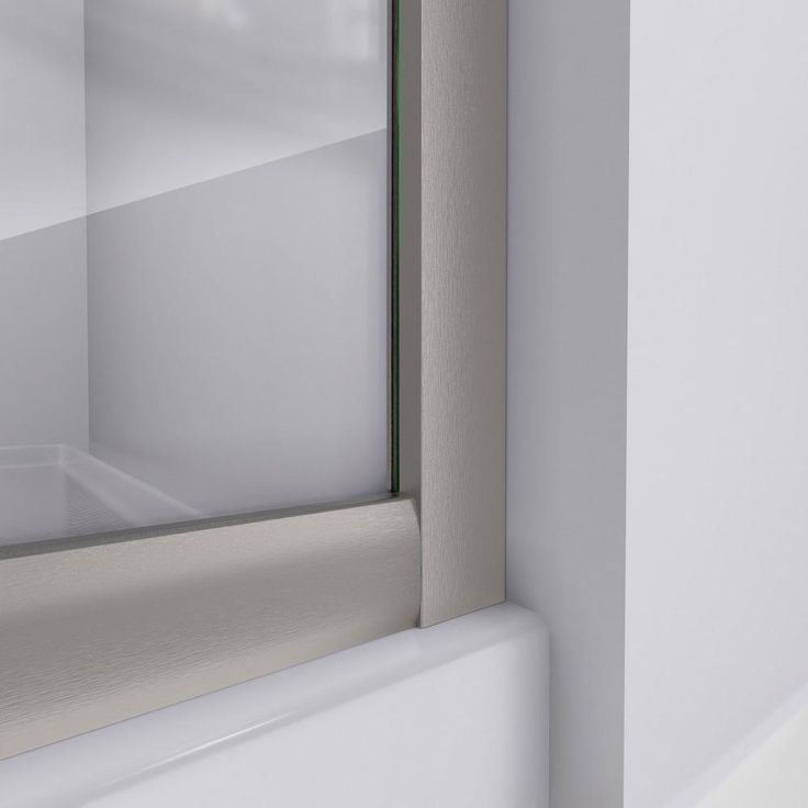 Prime 36 in. x 76-3/4 in. Semi-Frameless Corner Sliding Shower Enclosure in Brushed Nickel with Base and Backwalls