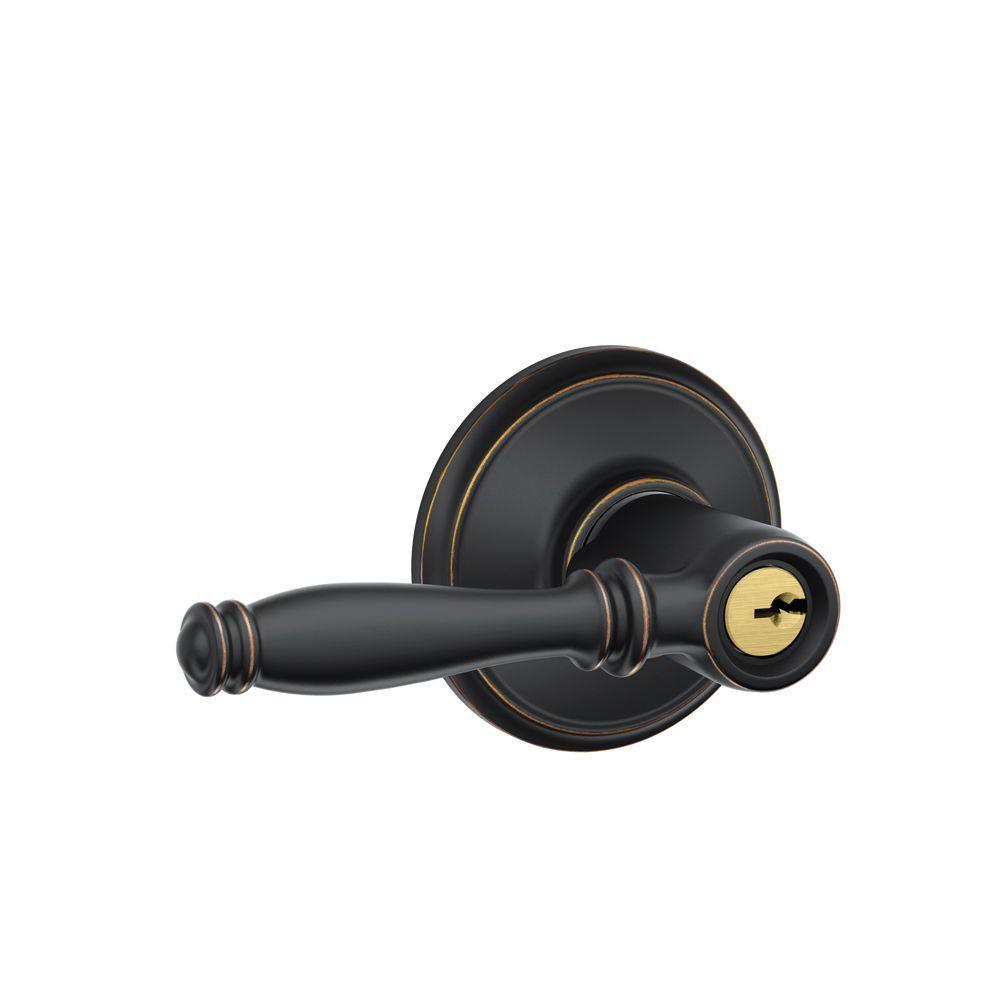 Birmingham Aged Bronze Keyed Entry Door Lever - Super Arbor
