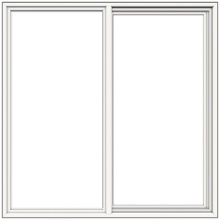 JELD-WEN FiniShield V-4500 47-1/2-in x 59-1/2-in x 3-in Jamb Left-operable Vinyl Black Sliding Window Full Screen Included