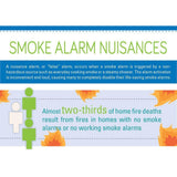 9V Battery Operated Dual Sensing 2-In-1 Smoke And Fire Detector With Microprocessor Intelligence - Super Arbor