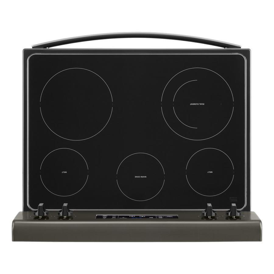 Whirlpool 30-in Smooth Surface 5 Elements 5.3-cu ft Steam Cleaning Freestanding Electric Range (Fingerprint-Resistant Stainless) - Super Arbor