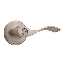Kwikset Balboa Satin Nickel Universal Keyed Entry Door Handle - Super Arbor