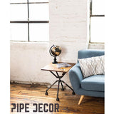 1/2 in. Black Pipe 21.5 in. W x 21 in. H Spider Design End Table Kit