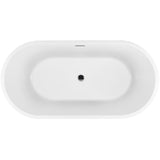 67 in. Acrylic Double Ended Flatbottom Non-Whirlpool Bathtub in Reddish Brown - Super Arbor