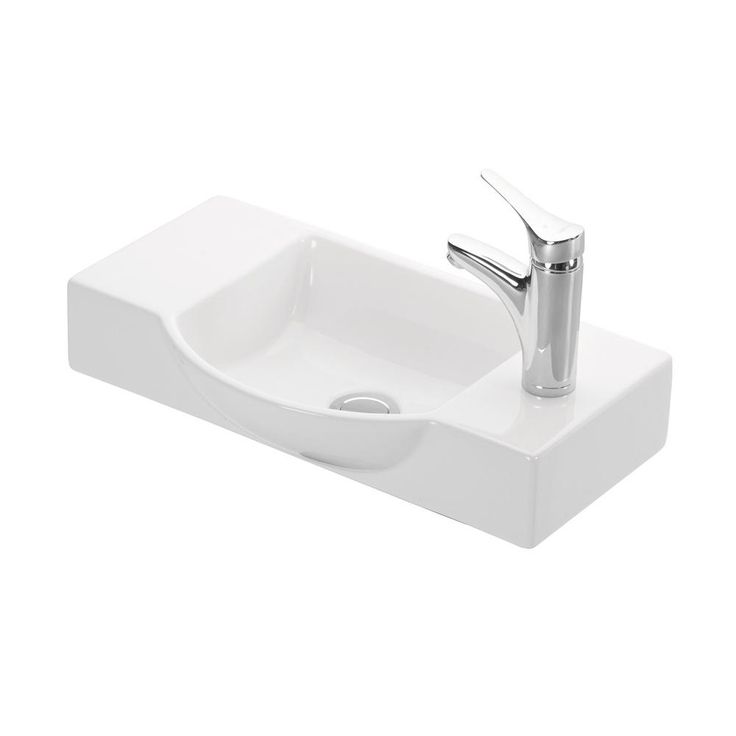 WS Bath Collections Wall Mount / Bathroom Vessel Sink in Ceramic White