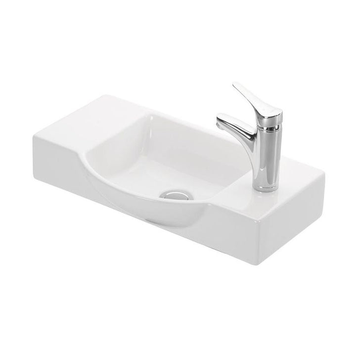 WS Bath Collections Wall Mount / Bathroom Vessel Sink in Ceramic White