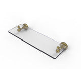 Sag Harbor Collection 16 in. Glass Vanity Shelf with Beveled Edges in Satin Nickel - Super Arbor