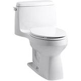 Santa Rosa Comfort Height 1-Piece 1.28 GPF Compact Single Flush Elongated Toilet in White, Seat Included (3-Pack) - Super Arbor
