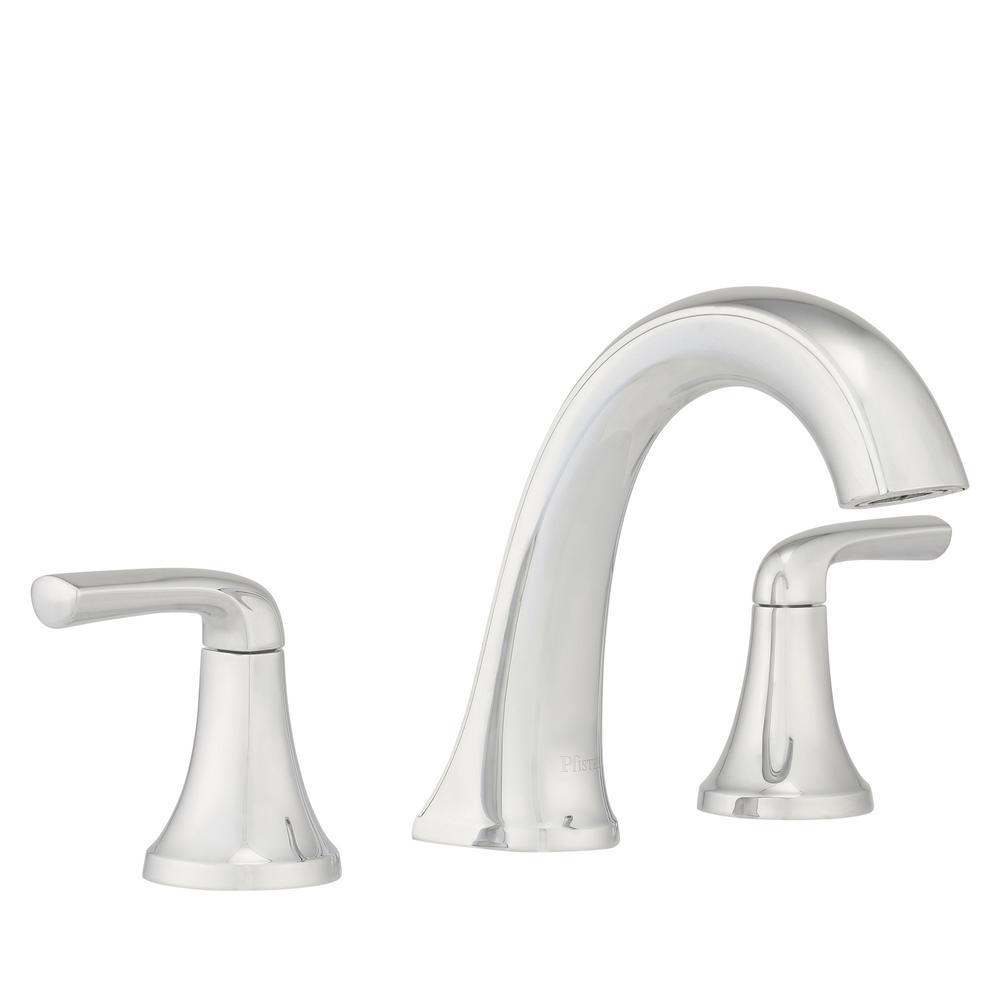 Ladera 8 in. Widespread 2-Handle Bathroom Faucet in Polished Chrome - Super Arbor