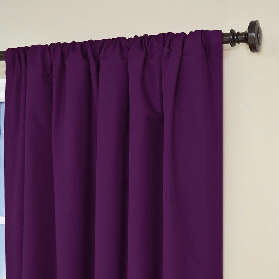 Eclipse Microfiber 84-in White Polyester Blackout Single Curtain Panel - Super Arbor