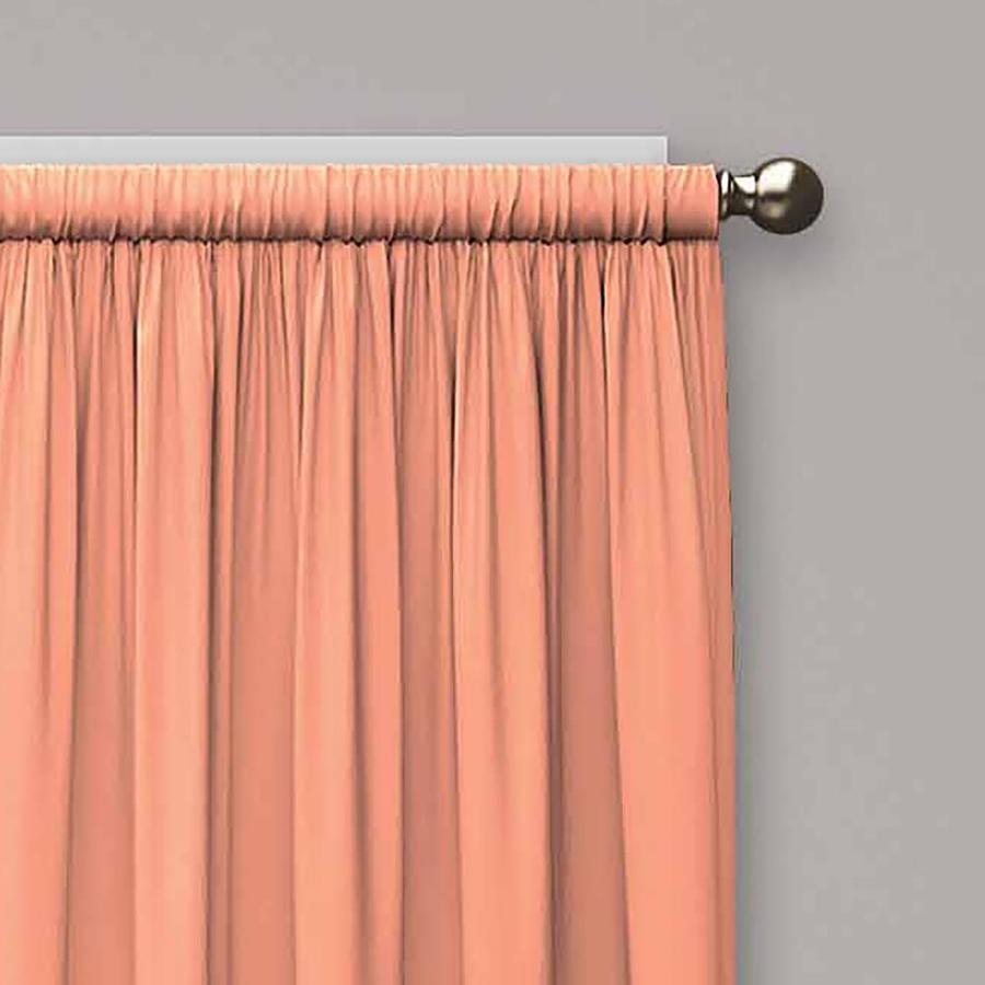 Eclipse Microfiber 84-in White Polyester Blackout Single Curtain Panel - Super Arbor