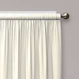 Eclipse Microfiber 84-in White Polyester Blackout Single Curtain Panel - Super Arbor