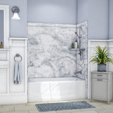 Elite 32 in. x 60 in. x 60 in. 9-Piece Easy Up Adhesive Tub Surround in Calypso - Super Arbor
