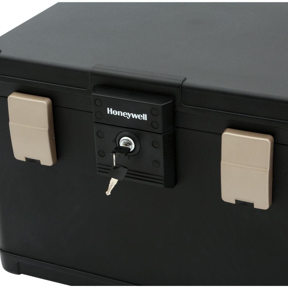 1.06 cu. ft. Molded Fire Resistant and Waterproof Legal Document Storage Chest with Key and Double Latch Lock - Super Arbor