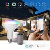 Feit Electric 65-Watt Equivalent BR30 Dimmable Full Color Changing Wi-Fi LED Smart Light Bulb (4-Pack)