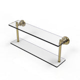 Washing Square Collection 22 in. 2-Tiered Glass Shelf in Matte Black - Super Arbor