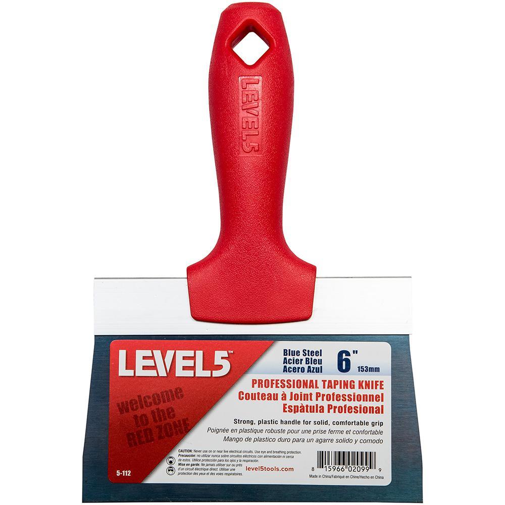 6 in. Blue Steel Taping Knife with Plastic Handle - Super Arbor