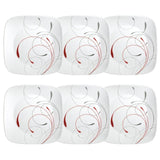 Splendor Vitrelle; Square Splendor Vitrelle 6-Piece Contemporary Splendor Glass Dinnerware Set (Service for 6)
