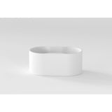 Palmer 56 in. Acrylic Flatbottom Freestanding Bathtub in White - Super Arbor